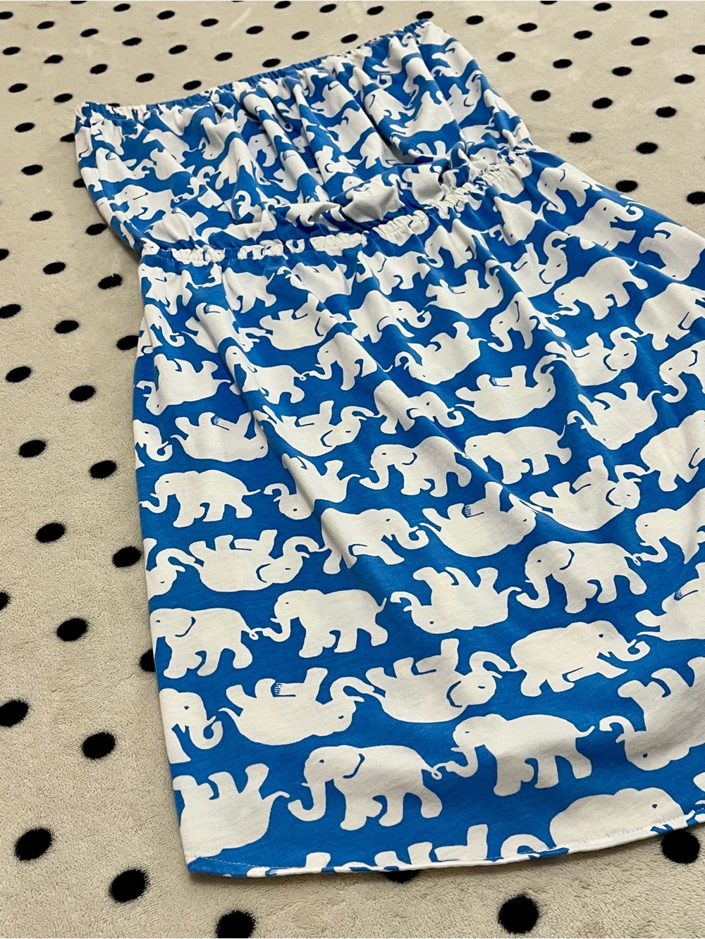 Lilly Pulitzer Windsor Strapless Tusk In Sun Blue Elephant Dress Size S - Picture 2 of 10